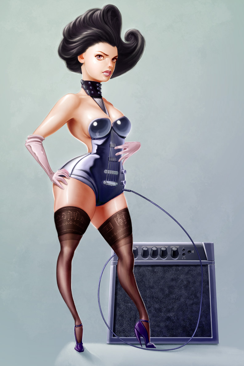 glamorous digital paintings Illustrations Andrew Hibner